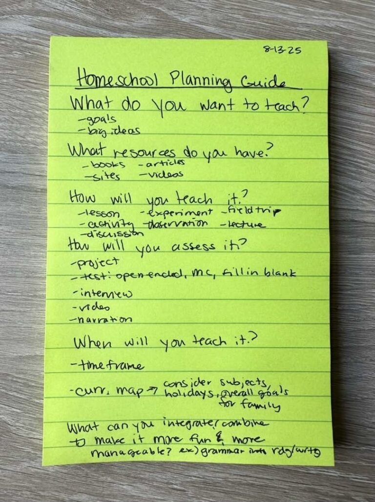 Homeschool Planning Guide